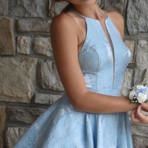 Sherri hill high neck halter homecoming dress